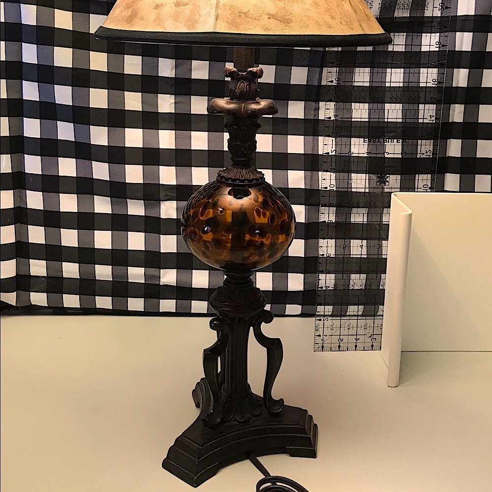 Glass Blown Lamp Set Animal Print